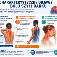 Ból szyi i barku może objawiać się ograniczeniem ruchomości, drętwieniem rąk, a nawet szumami usznymi. Kręgosłup szyjny jest kluczowy.