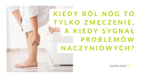 Kobieta masuje łydkę, odczuwając ból stopy. Czy to zmęczenie, czy sygnał problemów naczyniowych?